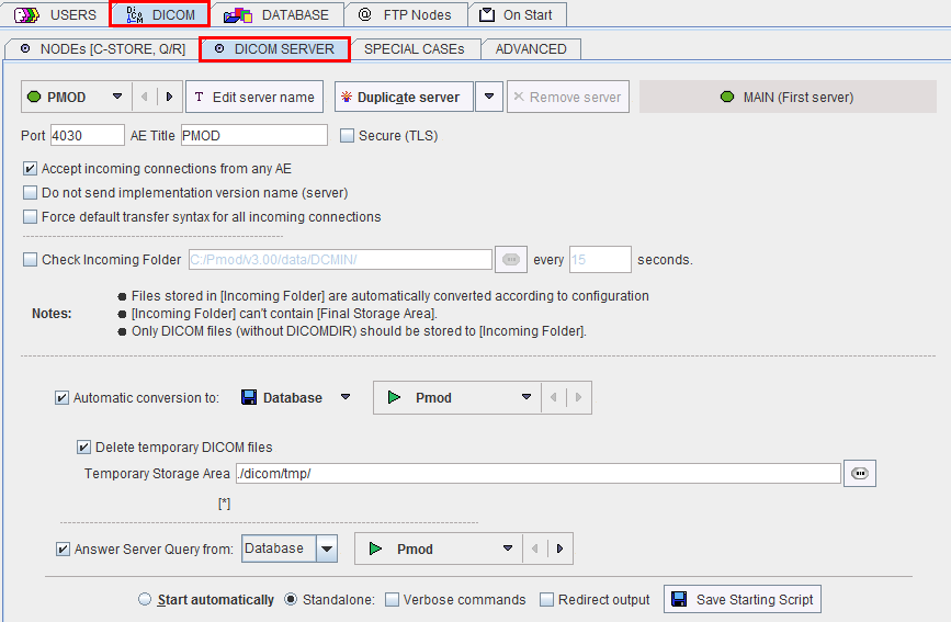 DOCM Server Configuration