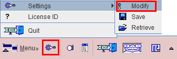 Menu Settings Modify