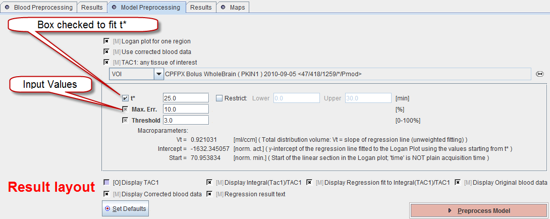 PXMOD Model Preprocessing Logan