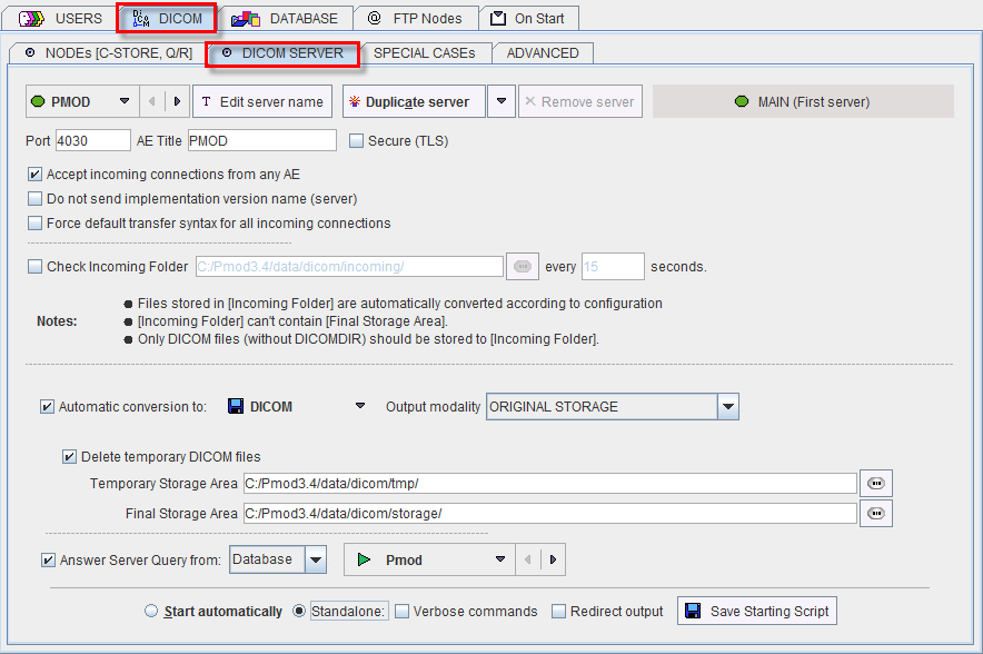 DOCM Server Configuration